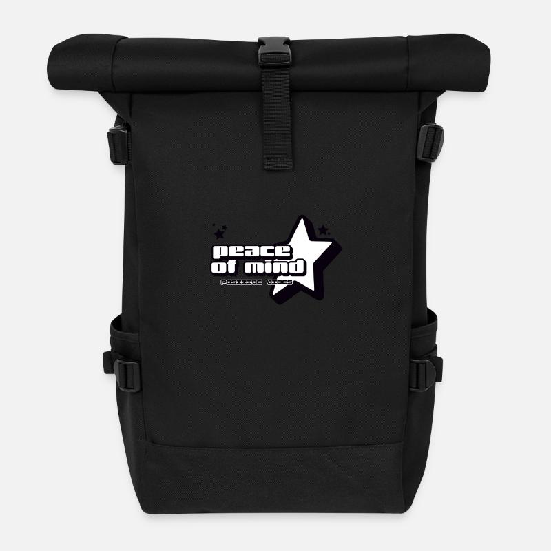 Peace of Mind - Rolltop Rucksack - Schwarz