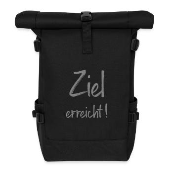 Ziel erreicht! Prüfung - Rolltop Rucksack - Schwarz - Vorne