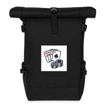 Poker : le jeu des rois et le maître du bluff - Sac à dos roll top - noir - Devant