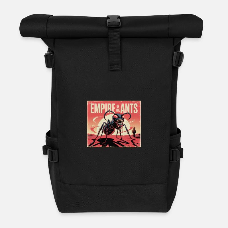 Retro - Empire of the Ants - Roll Top Backpack - black