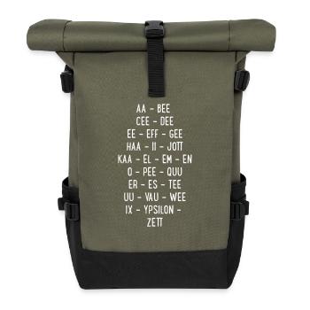 abc - Rolltop Rucksack - Olive/Schwarz - Vorne