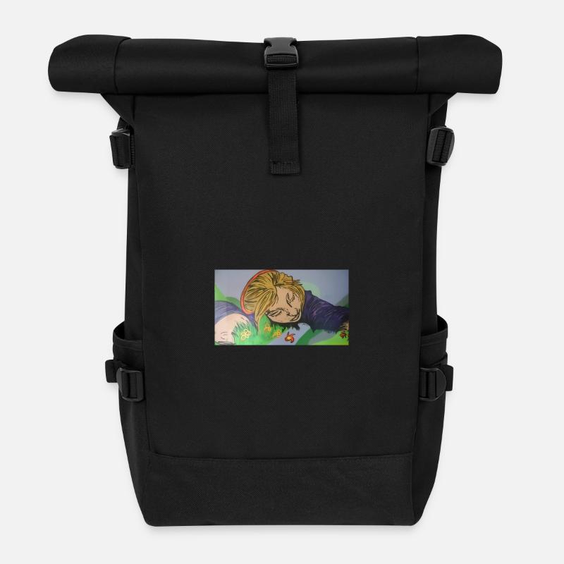 Träumendes Mädchen - Rolltop Rucksack - Schwarz