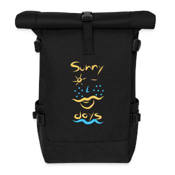 Sonnige Tage - Rolltop Rucksack - Schwarz - Vorne