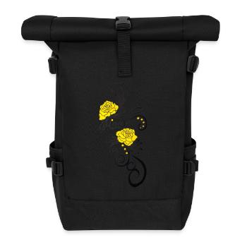 Cadre d’ornement Roses jaunes - Sac à dos roll top - noir - Devant