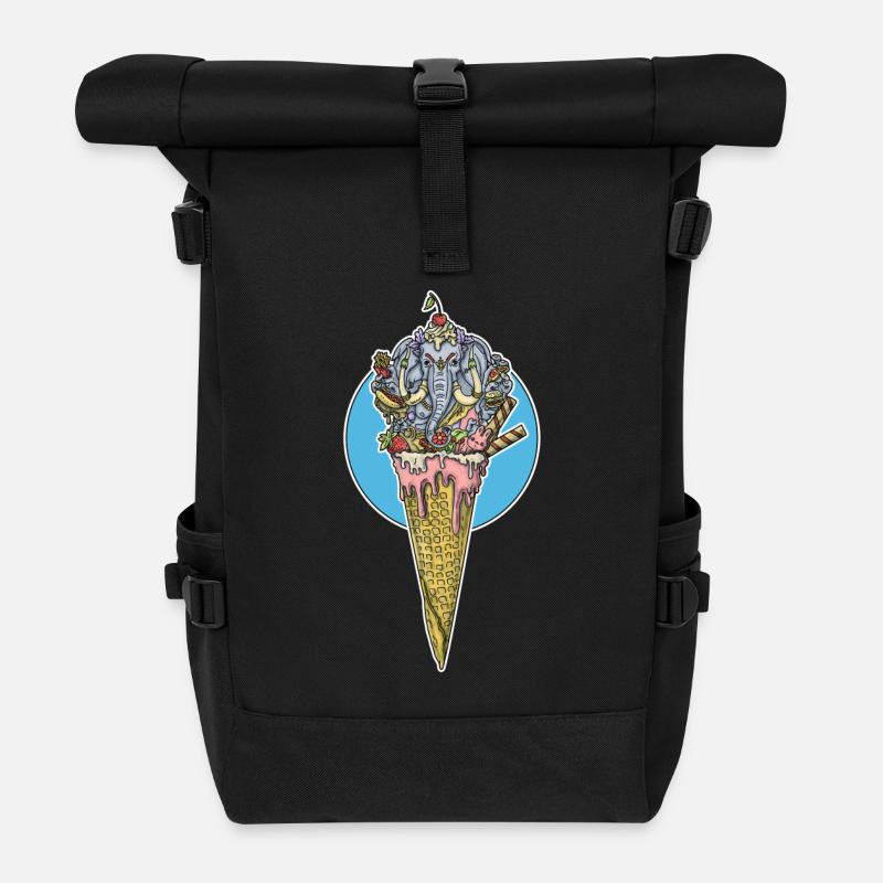 Shivaeis - Rolltop Rucksack - Schwarz
