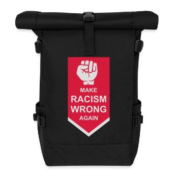 make racism wrong again - Rolltop Rucksack - Schwarz - Vorne