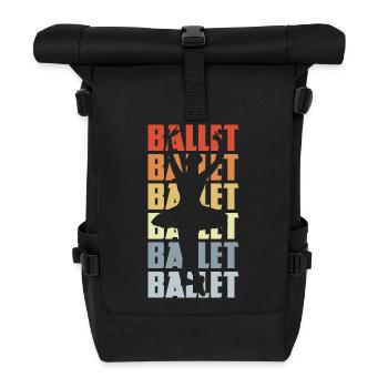 Vintage Ballet - Roll Top Backpack - black - Front