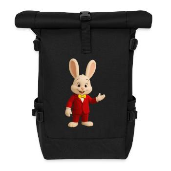 Häuptling Hase Gastgeber im roten Anzug - Rolltop Rucksack - Schwarz - Vorne