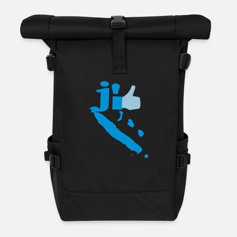 create your own NEW CALEDONIA stuff - Roll Top Backpack - black