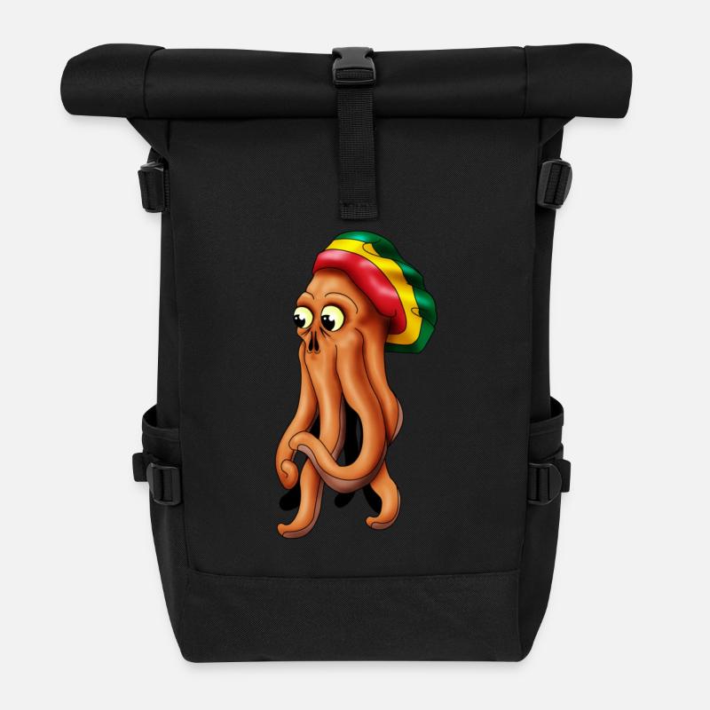 rasta krake - Rolltop Rucksack - Schwarz