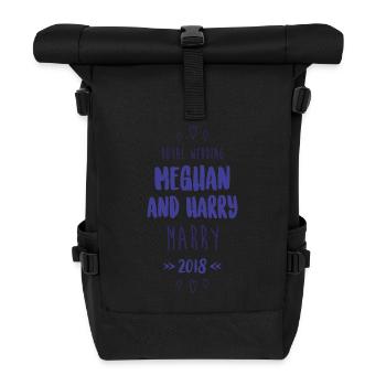 HT Royal Wedding Marry 2018 blue - Rolltop Rucksack - Schwarz - Vorne