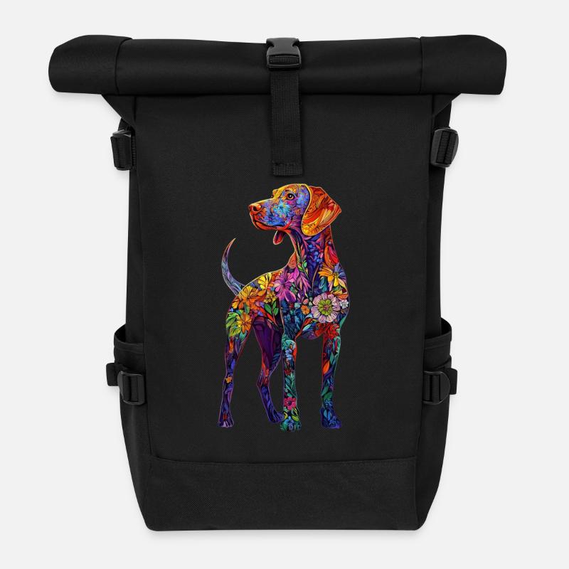 Vizsla - Rolltop Rucksack - Schwarz