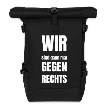 Nous sommes alors contre la droite - Sac à dos roll top - noir - Devant