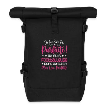 Ein mehr als perfekter Fußballer, ein Traumberuf - Rolltop Rucksack - Schwarz - Vorne