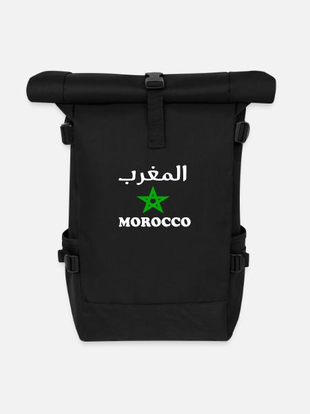 Marokko - Rolltop Rucksack - Schwarz