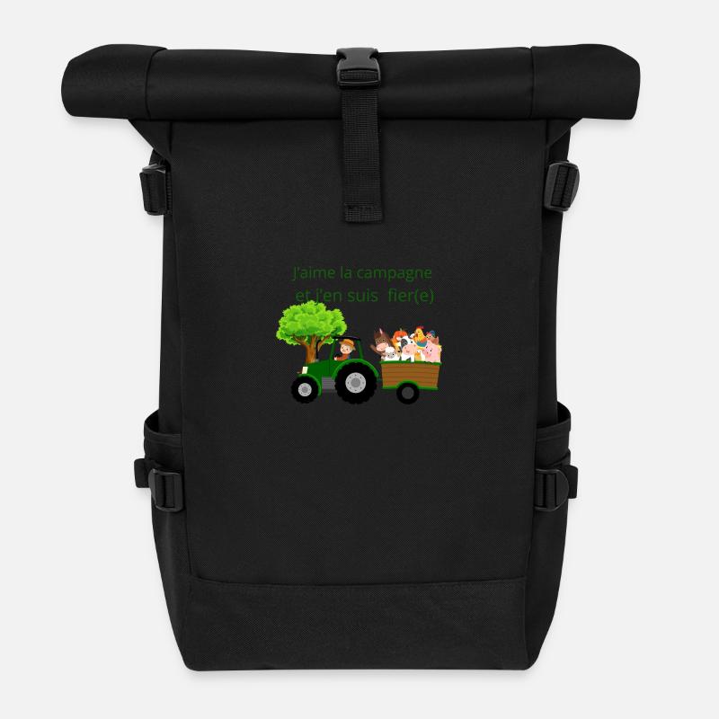 Ich liebe die Landschaft und bin stolz darauf - Rolltop Rucksack - Schwarz