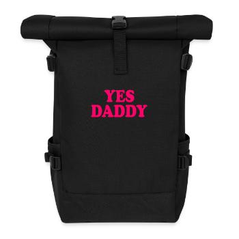 Yes daddy - Rolltop Rucksack - Schwarz - Vorne