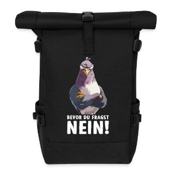 Pigeon Dove Bird Pigeon Breeder Before You Ask - Roll Top Backpack - black - Front