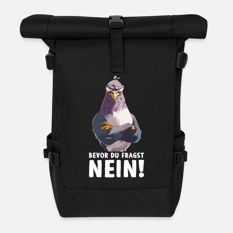 Taube Täubchen Vogel Taubenzüchter Bevor du fragst - Rolltop Rucksack - Schwarz