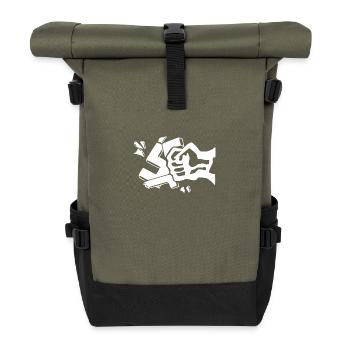 Contre les nazis contre le poing droit - Sac à dos roll top - olive/noir - Devant