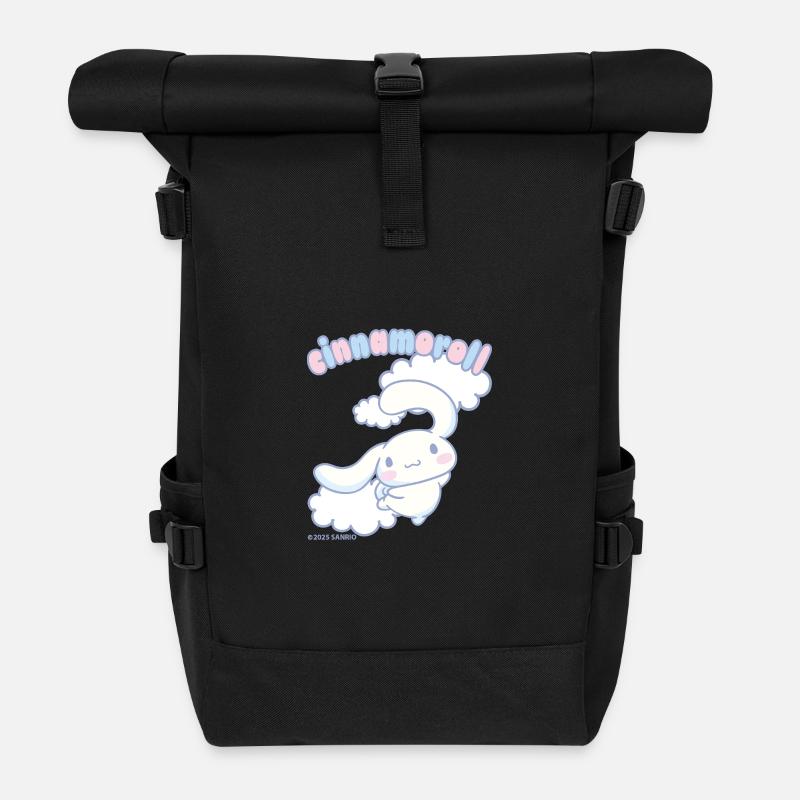 Cinnamoroll Springend Zwischen Den Wolken - Rolltop Rucksack - Schwarz