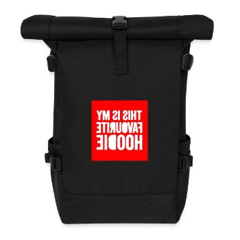 Mein Lieblings-Hoodie-Zitat - Rolltop Rucksack - Schwarz - Vorne