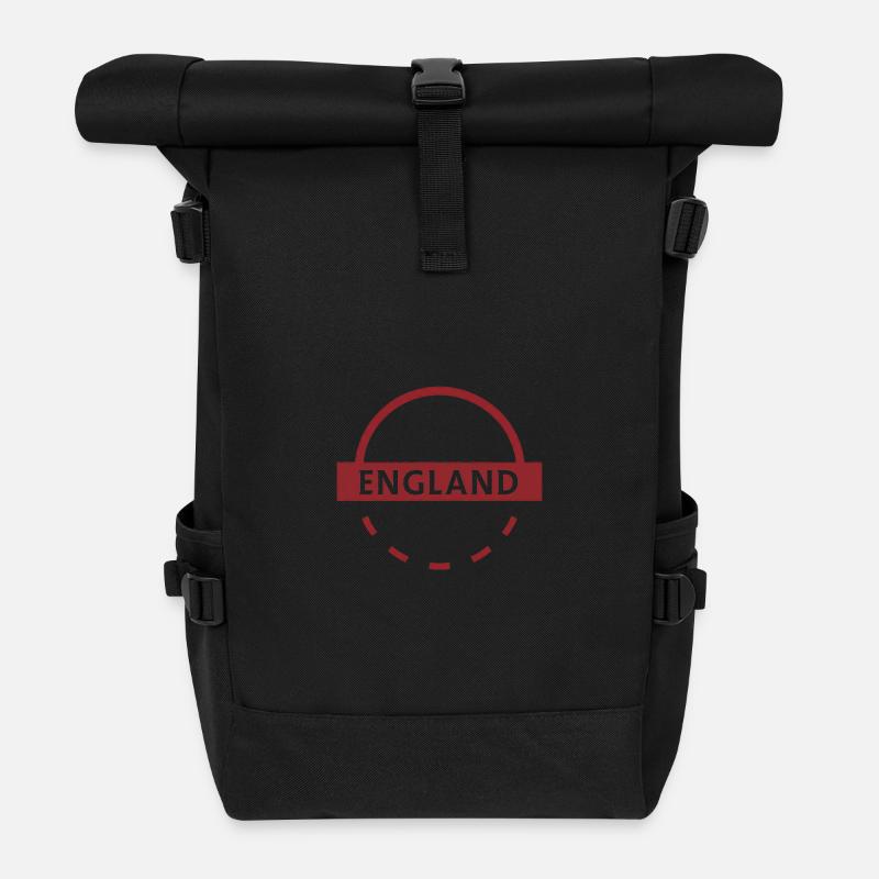 England Halbkreis Emblem - Rolltop Rucksack - Schwarz