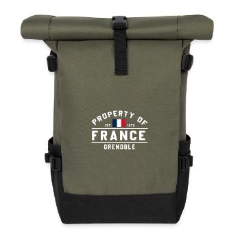 French Real Estate Grenoble - Roll Top Backpack - olive/black - Front