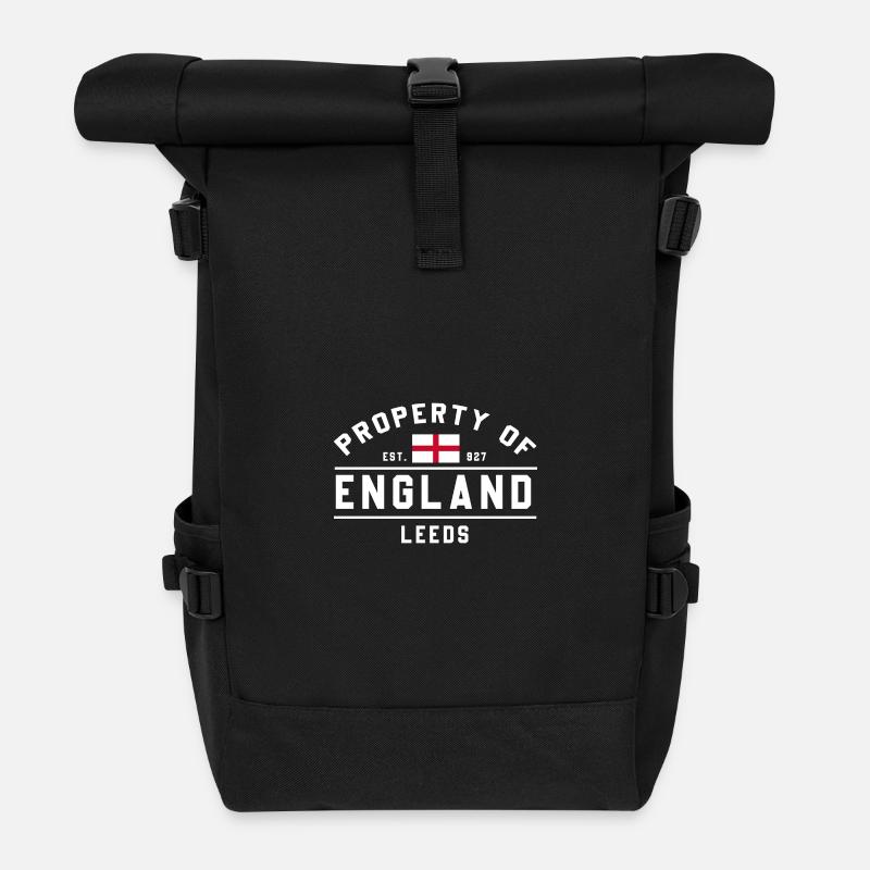Angleterre Leeds Flag Design dans un style graphique - Sac à dos roll top - noir