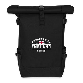 England Oxford Flagge Grafiken - Rolltop Rucksack - Schwarz - Vorne