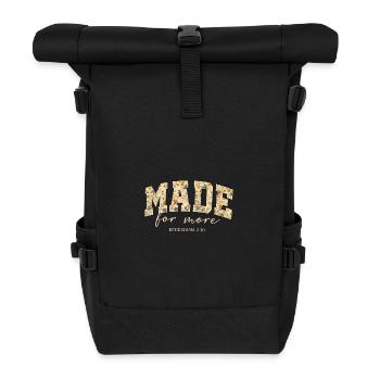 Conçu pour plus de citations bibliques - Sac à dos roll top - noir - Devant