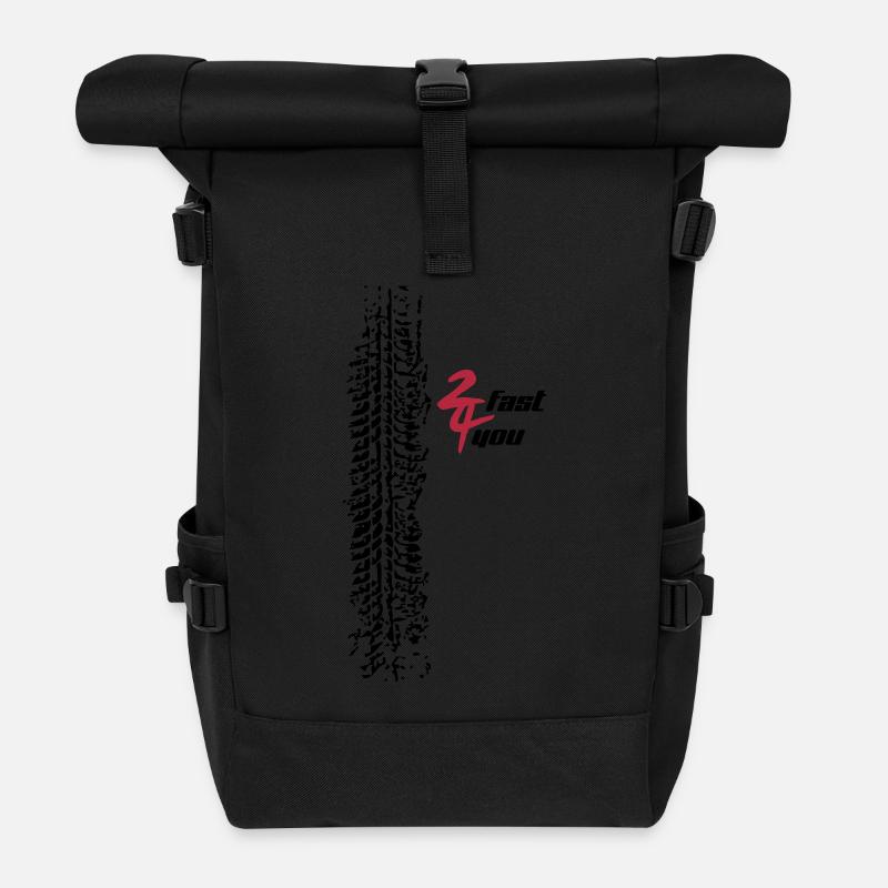 2fast4you - Rolltop Rucksack - Schwarz