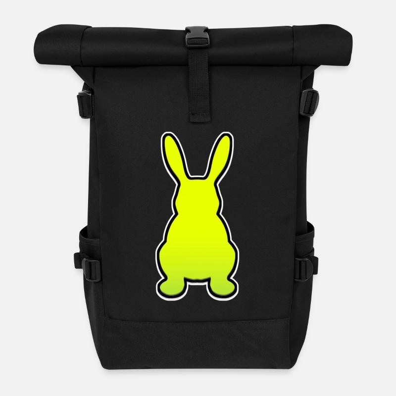 Kaninchen - Rolltop Rucksack - Schwarz