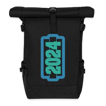 Jahr 2024 - Rolltop Rucksack - Schwarz - Vorne
