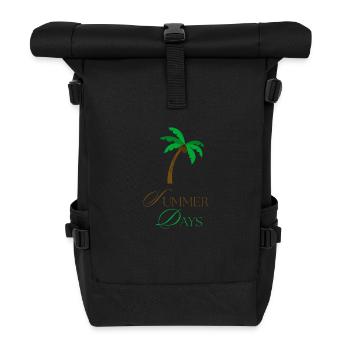 Summer Vibes - Roll Top Backpack - black - Front