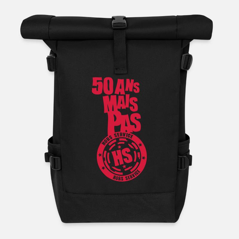 50 ans hors service hs anniversaire - Sac à dos roll top - noir