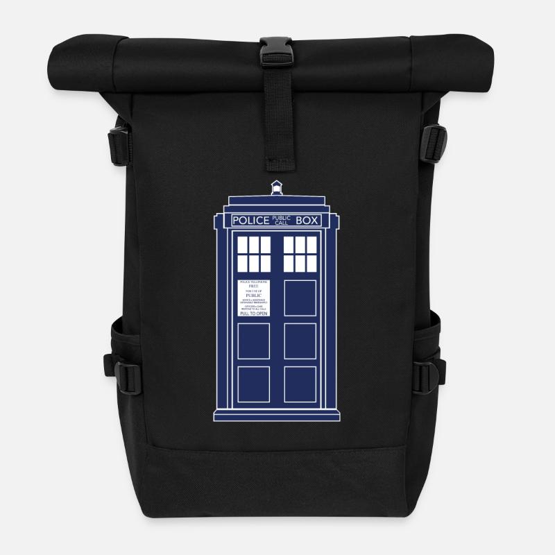 Tardis - Sac à dos roll top - noir