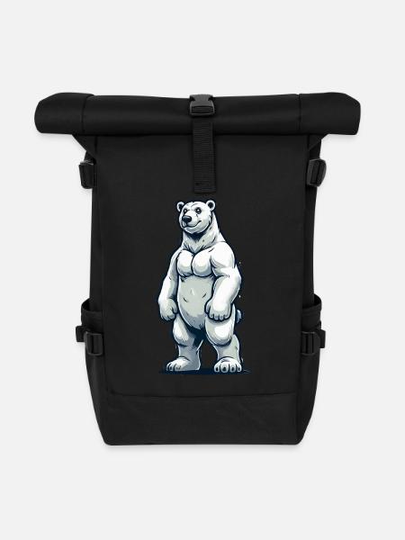Eisbär - Rolltop Rucksack - Schwarz