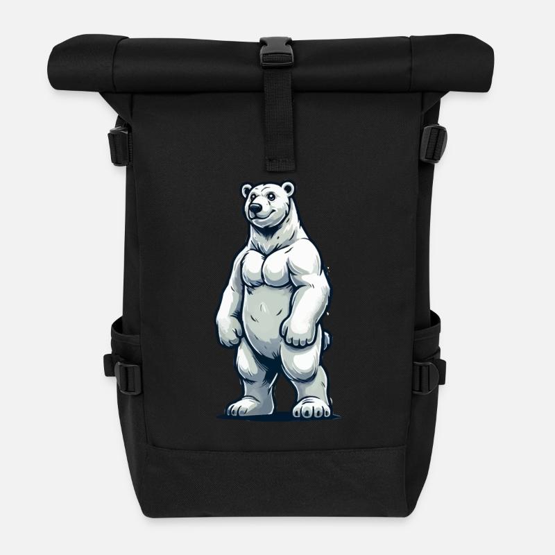 Eisbär - Rolltop Rucksack - Schwarz