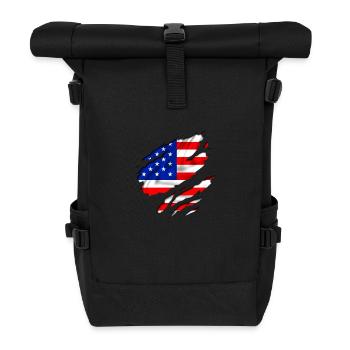 amerika staaten usa vereinigte - Rolltop Rucksack - Schwarz - Vorne