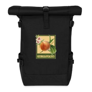 Georgia Peaches / Summer Design - Roll Top Backpack - black - Front