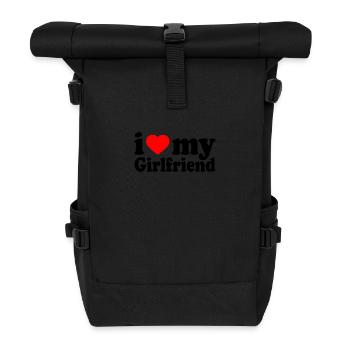 I love my girlfriend - Roll Top Backpack - black - Front