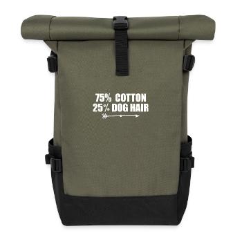 75 Cotton 25 Percent Dog Hair - Sac à dos roll top - olive/noir - Devant