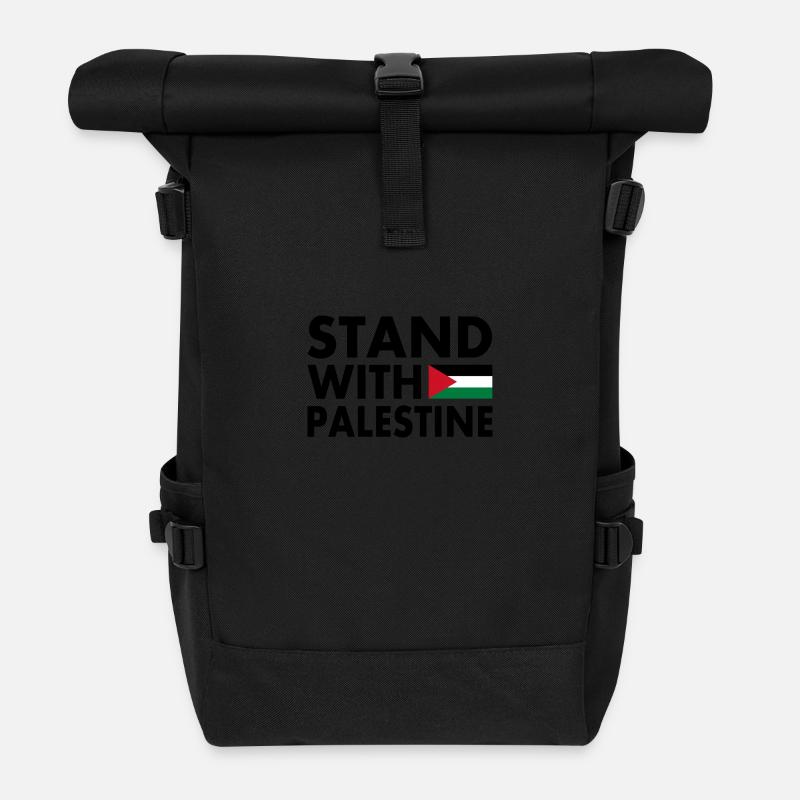 palestina - Roll Top Backpack - black