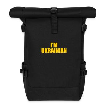 Im ukrainian - Roll Top Backpack - black - Front