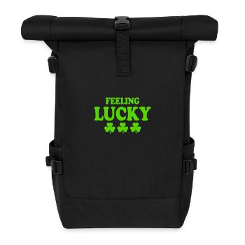 feeling lucky - Roll Top Backpack - black - Front