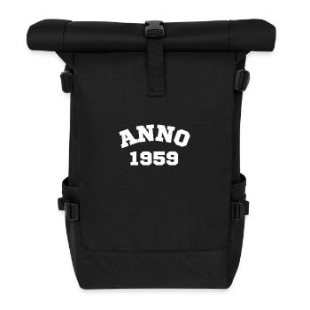 Anno 1959 Geburtstag Geburtsjahr - Rolltop Rucksack - Schwarz - Vorne