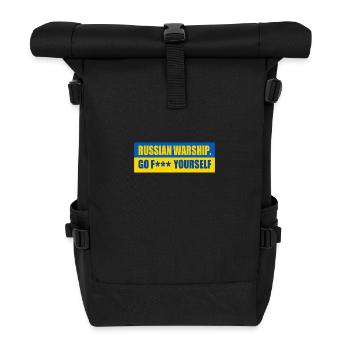 russian warship go f yourself - Rolltop Rucksack - Schwarz - Vorne