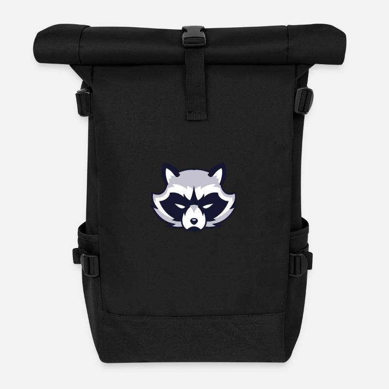 ImMeteex Logo - Rolltop Rucksack - Schwarz