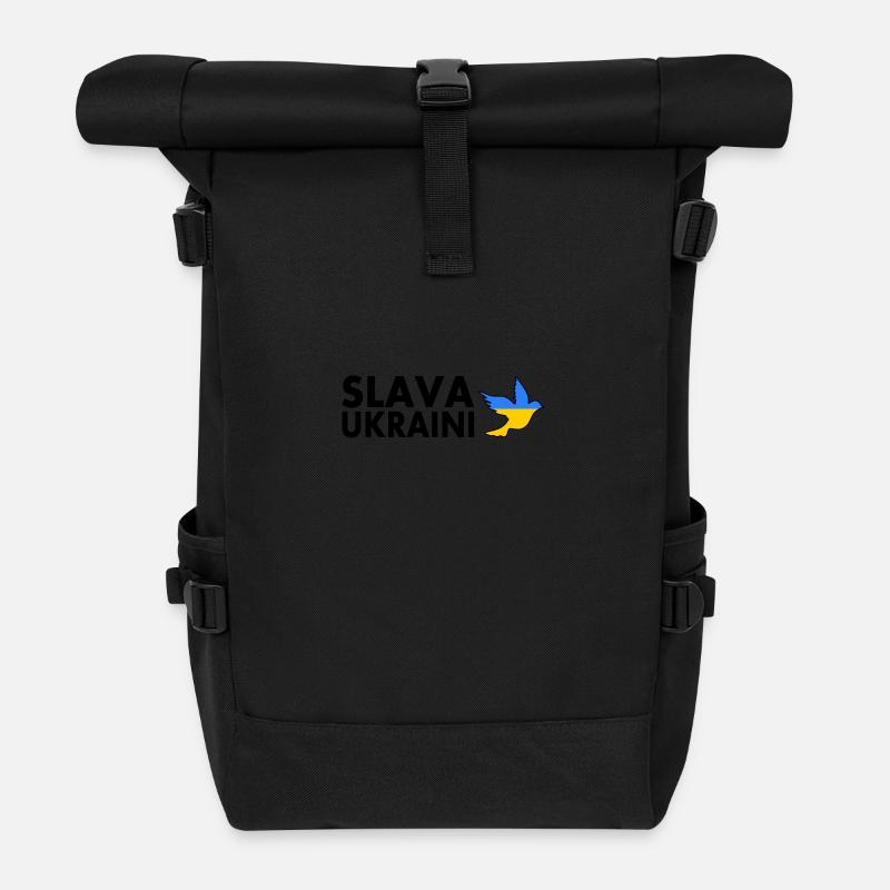 Slava ukraini - Rolltop Rucksack - Schwarz